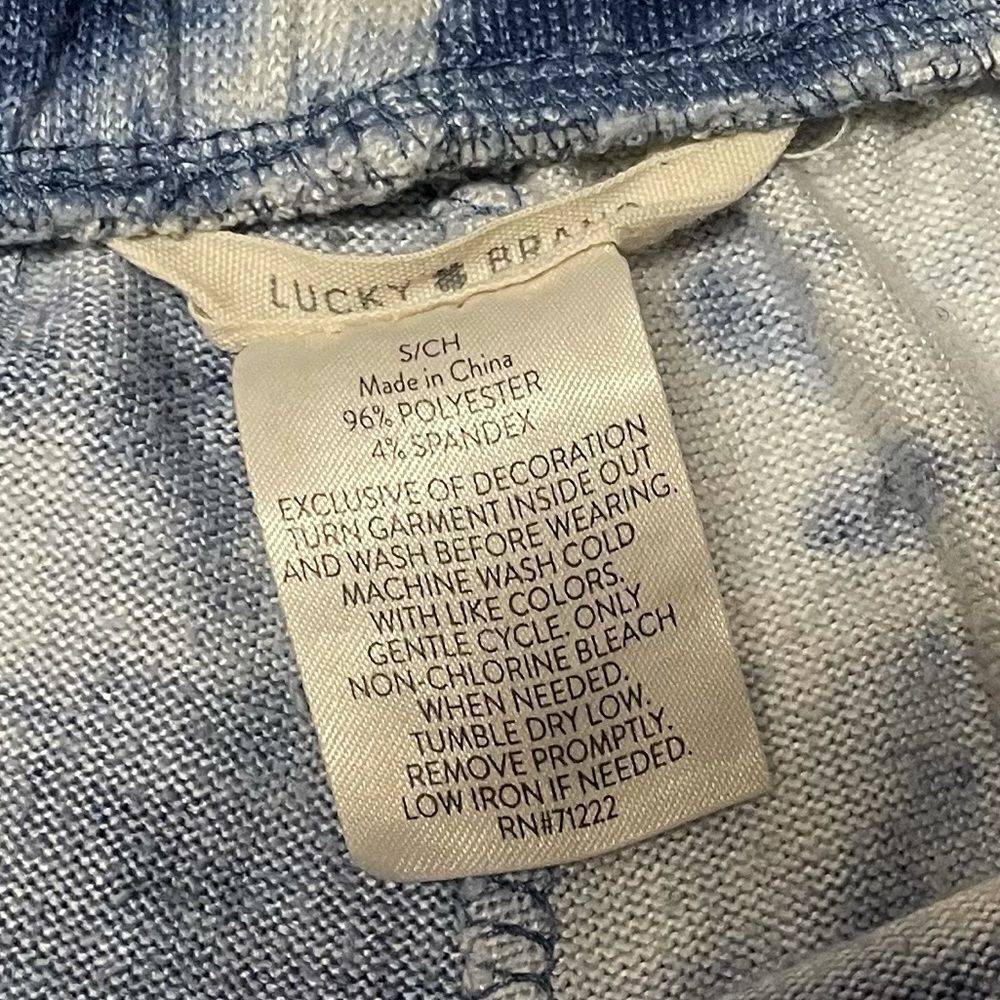 Lucky Brand Blue Tie Dyed Soft Lounge Pants - Picture 8 of 12